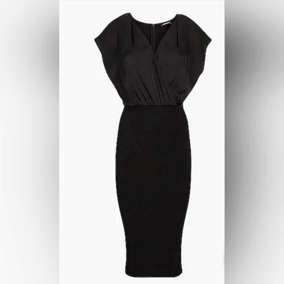 Express Dresses & Skirts - EXPRESS V-Neck Midi Sheath Dress